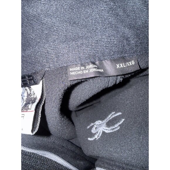 Spyder Men’s XXL 1/4 Zip Waffle-Knit Fleece Pullover Black Grey Shirt 2XL - Picture 8 of 9